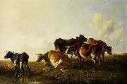 Thomas sidney cooper,R.A. Cattle in the pasture. china oil painting artist